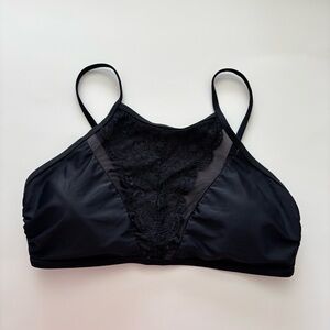 black lace bikini top